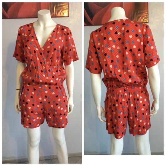 NWOT See by Chloe Romper In Heart Print - Picture 4 of 10